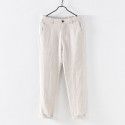 Men's linen casual pants Summer loose straight pants Youth breathable beach pants Men 