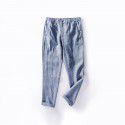 Spring and Autumn Men's Linen Pants Mid Waist Casual Pants Loose Large Breathable Pants 