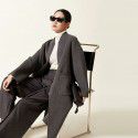 Pure wool coat, woolen coat, double-sided long baseball jacket, wool high-end zipper jacket