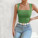 Women's new sexy slim fit temperament versatile sleeveless knitted elastic vest four season top 