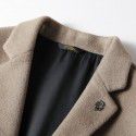 Men's casual suit autumn and winter handmade double-sided woolen single Western medium youth solid color business wool suit jacket 