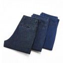 Middle aged men's fashionable and casual thin ice silk jeans with a hanging feel and long pants