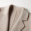 Men's coat, autumn and winter wool windbreaker, mid to long length, youth, light luxury, business, double-sided, casual warm jacket 