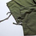 Work pants men's trendy brand loose functional outdoor pleated wide leg pants casual drawstring ankle pants 