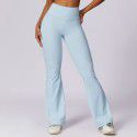 Wide leg, tight fitting, naked feeling, hip lifting yoga bell bottom pants, dance high waisted, slightly flared casual sports pants 