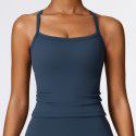 Winter brushed back yoga vest, quick drying fitness top, outerwear, running sports vest for women 
