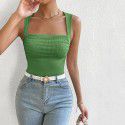 Women's new sexy slim fit temperament versatile sleeveless knitted elastic vest four season top 