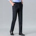 Men's casual pants are fashionable, versatile, slim fit, straight tube, middle-aged and trendy men's pants