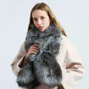 Fur scarf, scarf, shawl, coat, fur collar, winter fashion, fur collar, warm