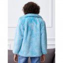 Fur coat women's blue velvet long sleeved temperament commuting Korean version lapel full leather fur coat