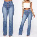 Cowboy women's jeans, nail buckle, patch bag, washed pants, jeans