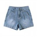Women's denim shorts, summer Korean wide leg pants, casual loose fitting jeans, women 