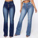Cowboy women's jeans, nail buckle, patch bag, washed pants, jeans