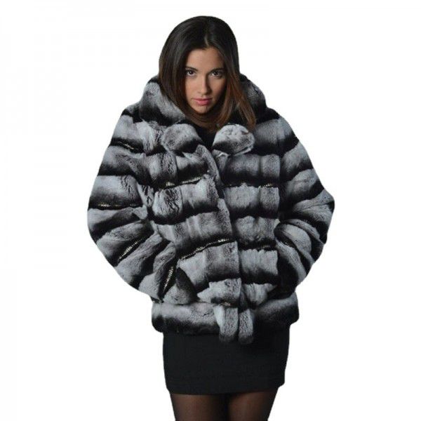 Fur coat winter short women's standing collar fur coat
