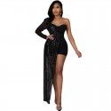 Women's casual shorts, women's pants, mid waist tight fit, black pants, fashionable new style, temperament jumpsuit