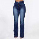 Cowboy women's jeans, nail buckle, patch bag, washed pants, jeans