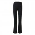 Spring New Solid Color Pants Micro Flare Pants High Waist Casual Pants Elastic Side Split Flare Pants 