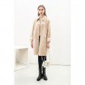 Fur coat for women, mink fur over the knee, mink fur with fur collar, warm coat