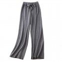 Wide leg pants, high waisted, thick, hanging, loose, casual straight leg, floor length wool pants