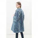 Fur coat for women, mink fur over the knee, mink fur with fur collar, warm coat