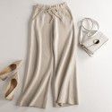 New autumn and winter women's herringbone wool pants for casual leggings, wide leg pants, knitted outerwear pants 