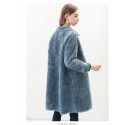 Fur coat for women, mink fur over the knee, mink fur with fur collar, warm coat