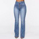 Cowboy women's jeans, nail buckle, patch bag, washed pants, jeans