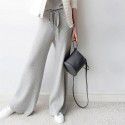 Wide leg pants, high waisted, thick, hanging, loose, casual straight leg, floor length wool pants