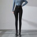High waisted jeans for women with tight legs, black pencil pants for women