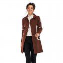 Women's long hooded coat with warm and thick coat for women