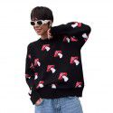 Printed sweater women's loose top casual lazy style long sleeved knitted sweater women