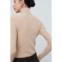 Woolen sweater for women, slim fit with high neck lining, knitted sweater for women