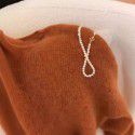 Orange loose sweater for women, autumn and winter European goods, high-end feeling, soft and sticky wool knitted sweater for women