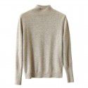 Hooded semi high neck base sweater for women, slim fit sweater for women, autumn and winter top, wool knitted sweater for women