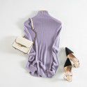 Woolen sweater for women, slim fit with high neck lining, knitted sweater for women
