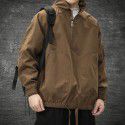 Retro half zipper workwear, coach jacket, men's assault jacket, casual trendy jacket