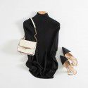 Woolen sweater for women, slim fit with high neck lining, knitted sweater for women