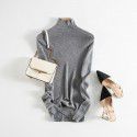 Woolen sweater for women, slim fit with high neck lining, knitted sweater for women