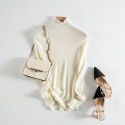 Woolen sweater for women, slim fit with high neck lining, knitted sweater for women