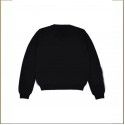 Personalized loose fitting hooded skull cat print pattern long sleeved round neck warm sweater