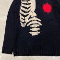 Men's and women's sweater group picture loose round neck jacquard pullover couple's knitted sweater