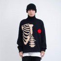 Men's and women's sweater group picture loose round neck jacquard pullover couple's knitted sweater
