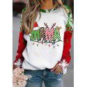 Halloween witch print shoulder length long sleeved women's hoodie casual top