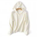 Soft and warm hooded sweatshirt loose fit thick knit sweater for women in autumn and winter