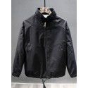 Retro half zipper workwear, coach jacket, men's assault jacket, casual trendy jacket