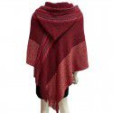 Women's shawl with hat, colorful silk scarf, cape, new autumn and winter women's warm tassel pullover knitted sweater
