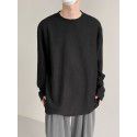 Striped long sleeved T-shirt men's autumn loose casual base shirt top
