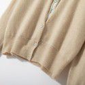 Loose V-neck women's cardigan sweater warm jacket
