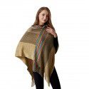 Women's shawl with hat, colorful silk scarf, cape, new autumn and winter women's warm tassel pullover knitted sweater