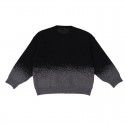 Gradient sweater for women, loose and slimming, mid to long, lazy style round neck knit top